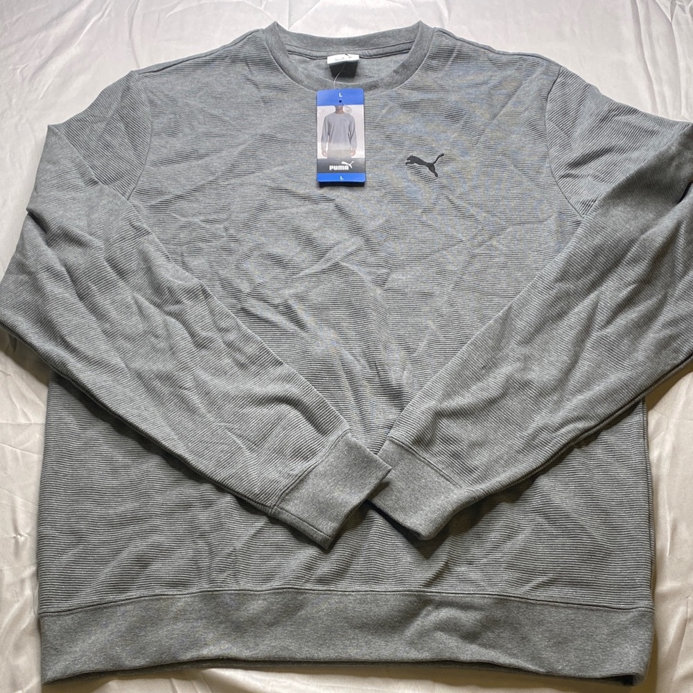 Puma Men's Heather Gray Crewneck Sweater
